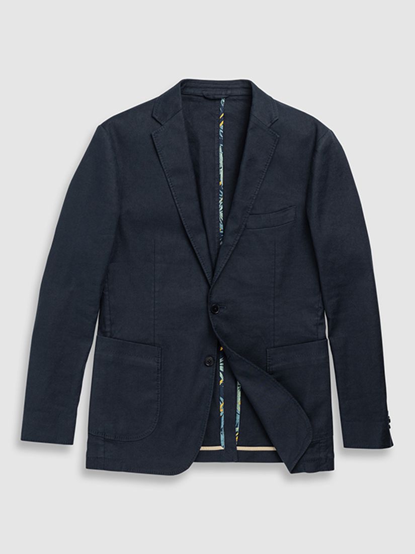 Rodd & Gunn Golden Court Linen Cotton Slim Fit Blazer Jacket, Indigo, XS