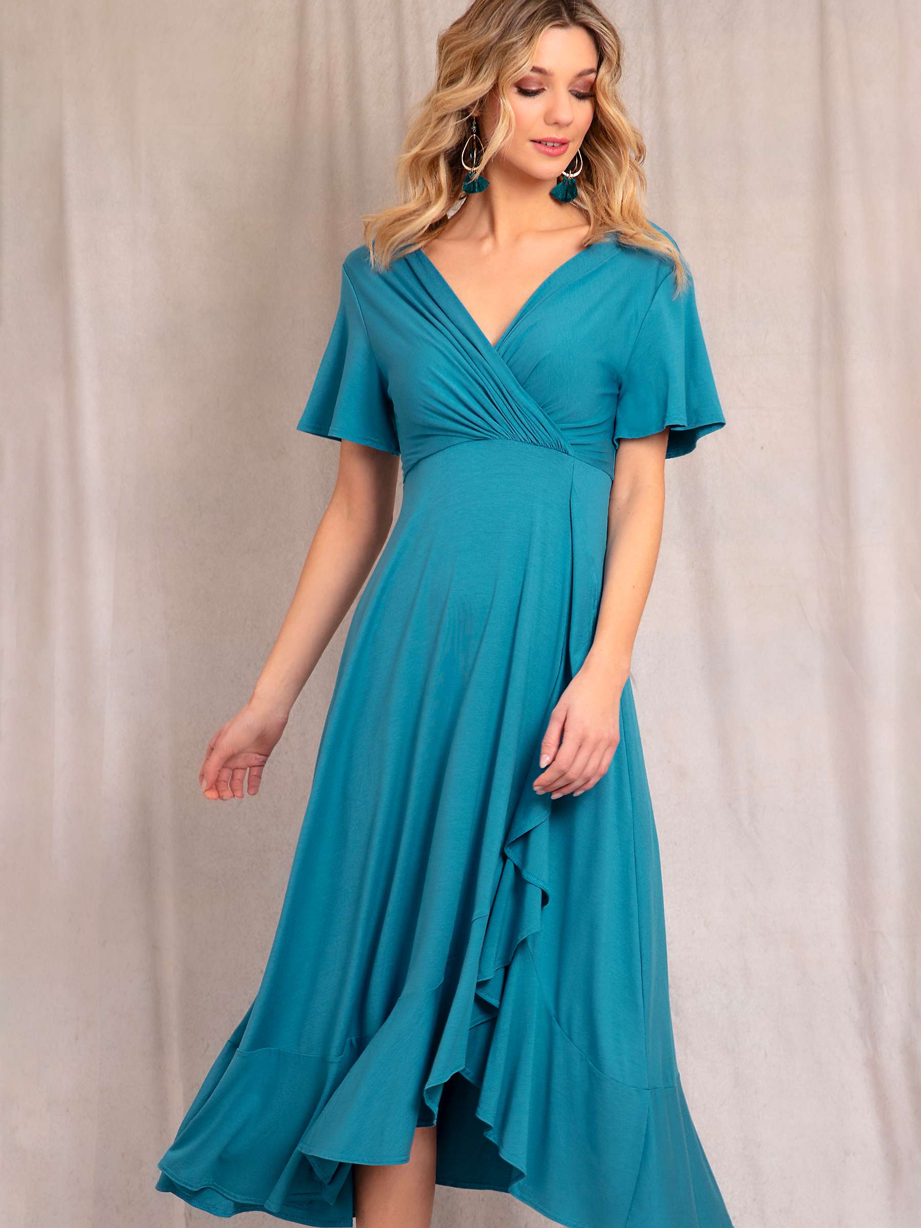 Buy Alie Street Waterfall Midi Dress, Celestial Blue Online at johnlewis.com