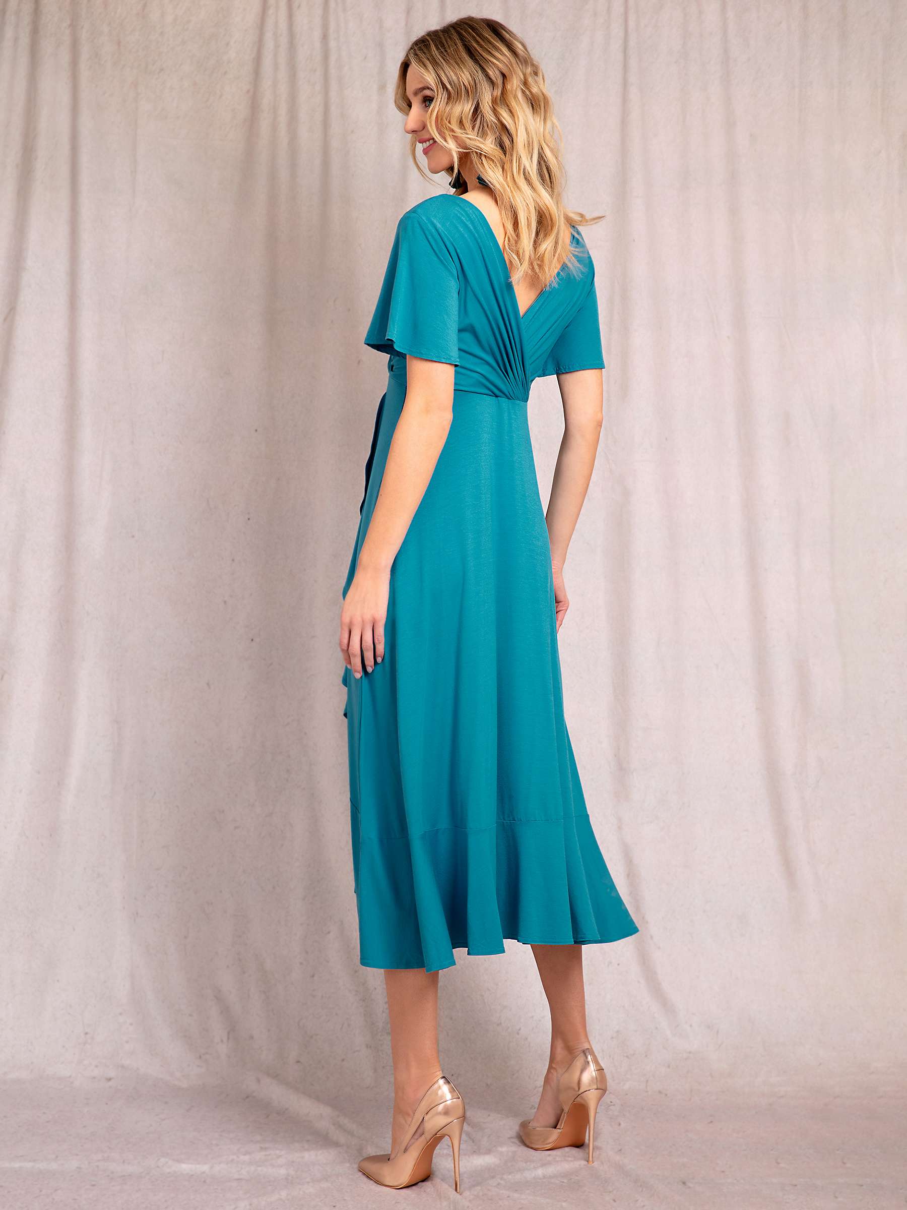 Buy Alie Street Waterfall Midi Dress, Celestial Blue Online at johnlewis.com