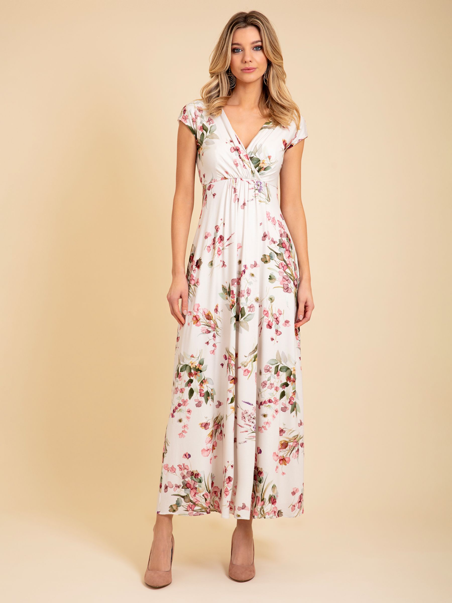 Alie Street Sophia Floral Maxi Dress, Pink/Multi, 6-8