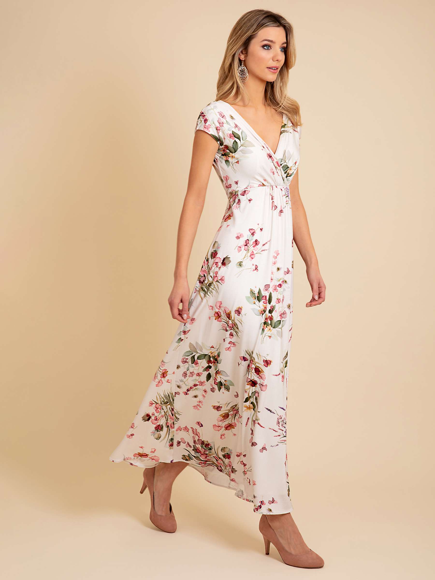 Buy Alie Street Sophia Floral Maxi Dress, Pink/Multi Online at johnlewis.com