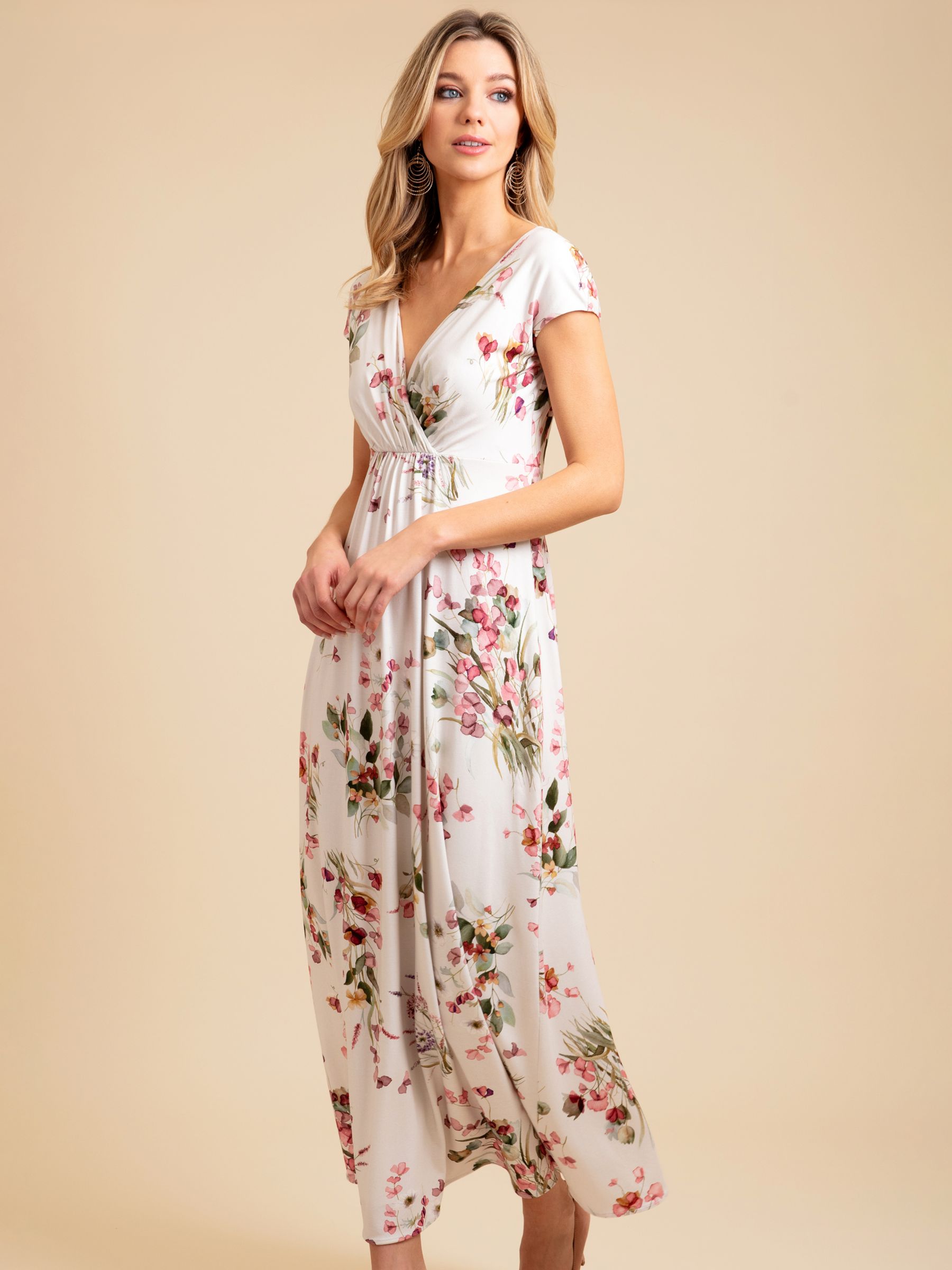 Alie Street Sophia Floral Maxi Dress, Pink/Multi, 6-8