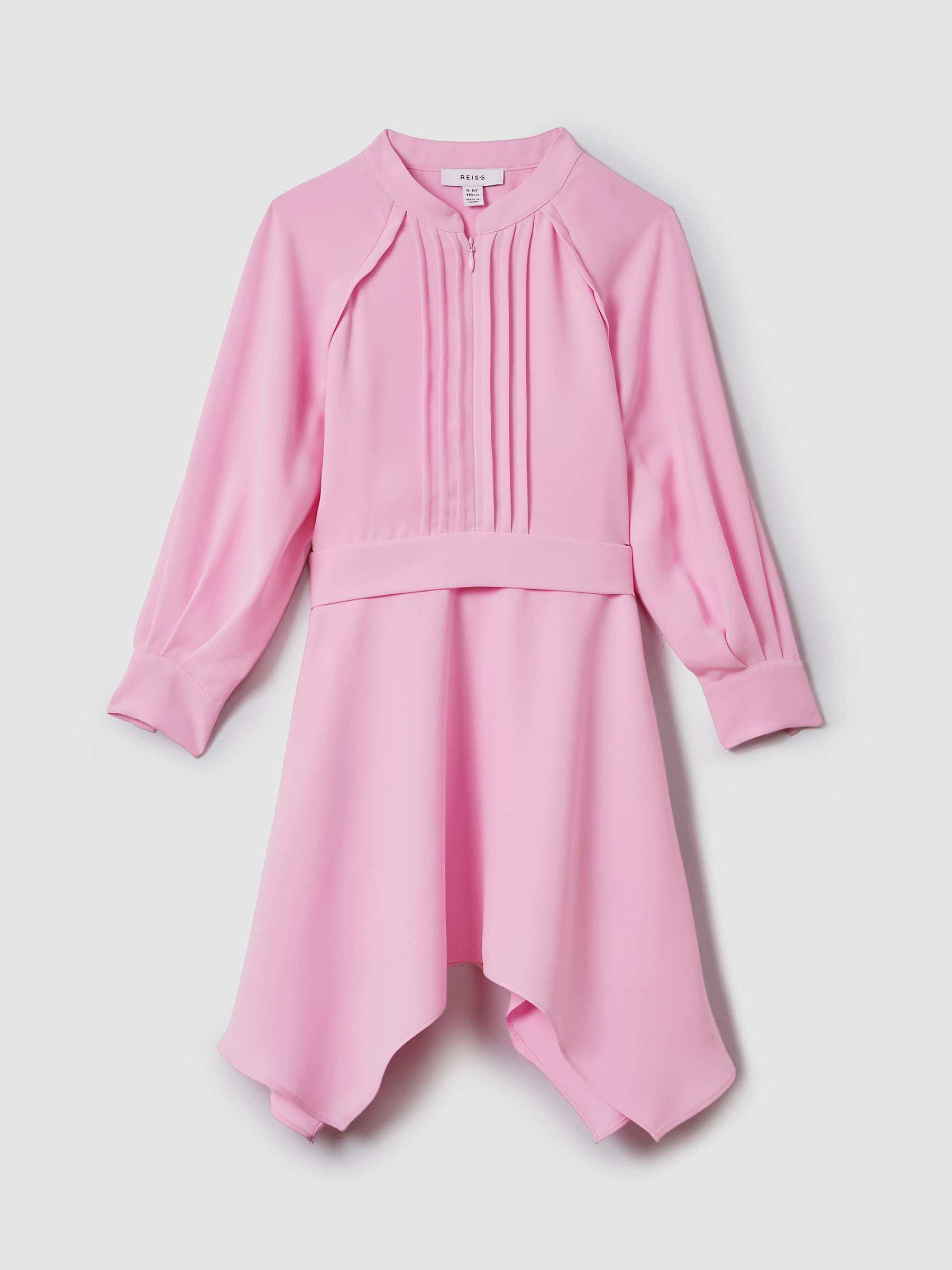 Buy Reiss Kids' Erica Zip Front Asymmetric Dress, Pink Online at johnlewis.com