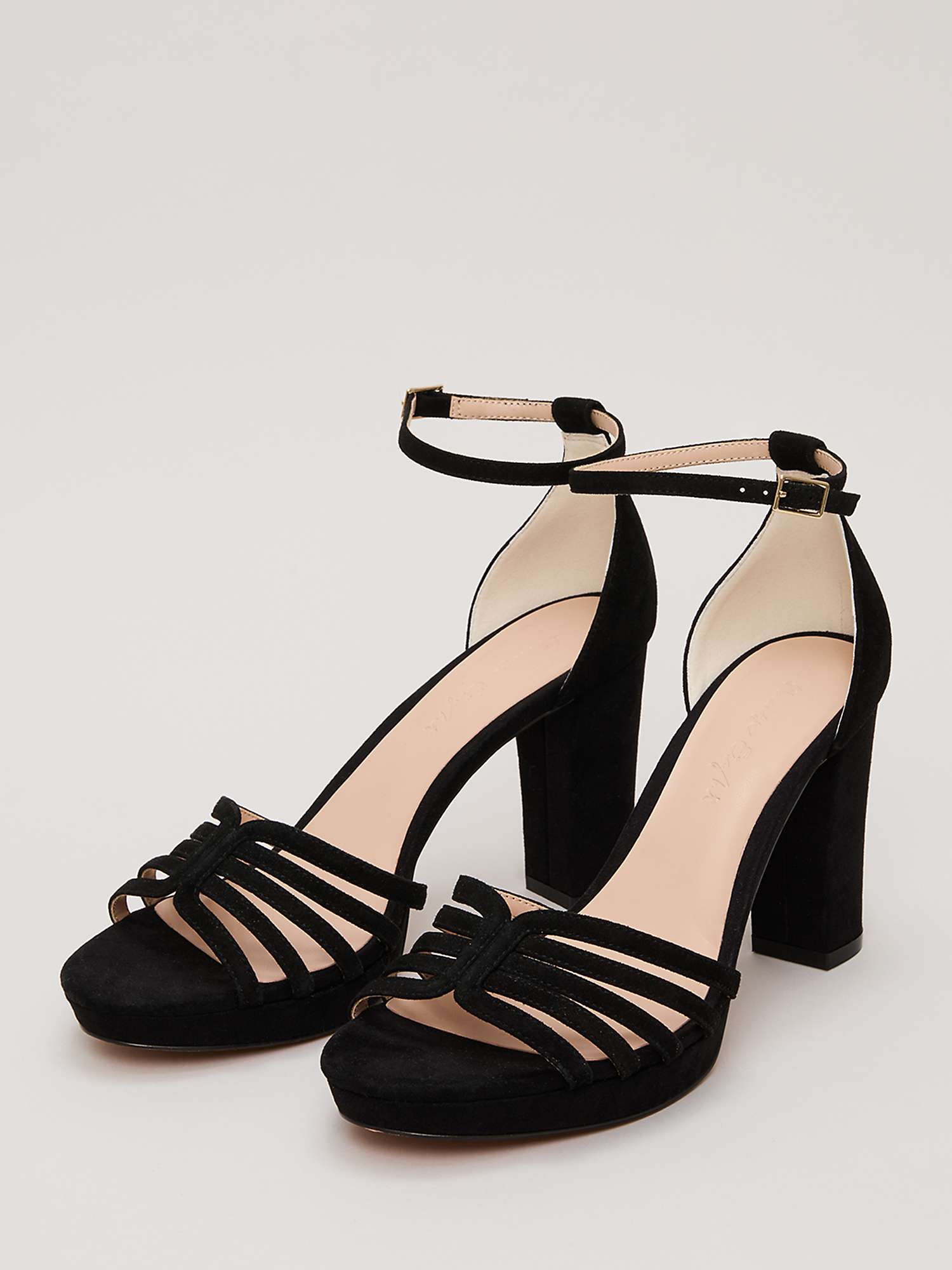 Buy Phase Eight Platform Heel Sandals, Black Online at johnlewis.com