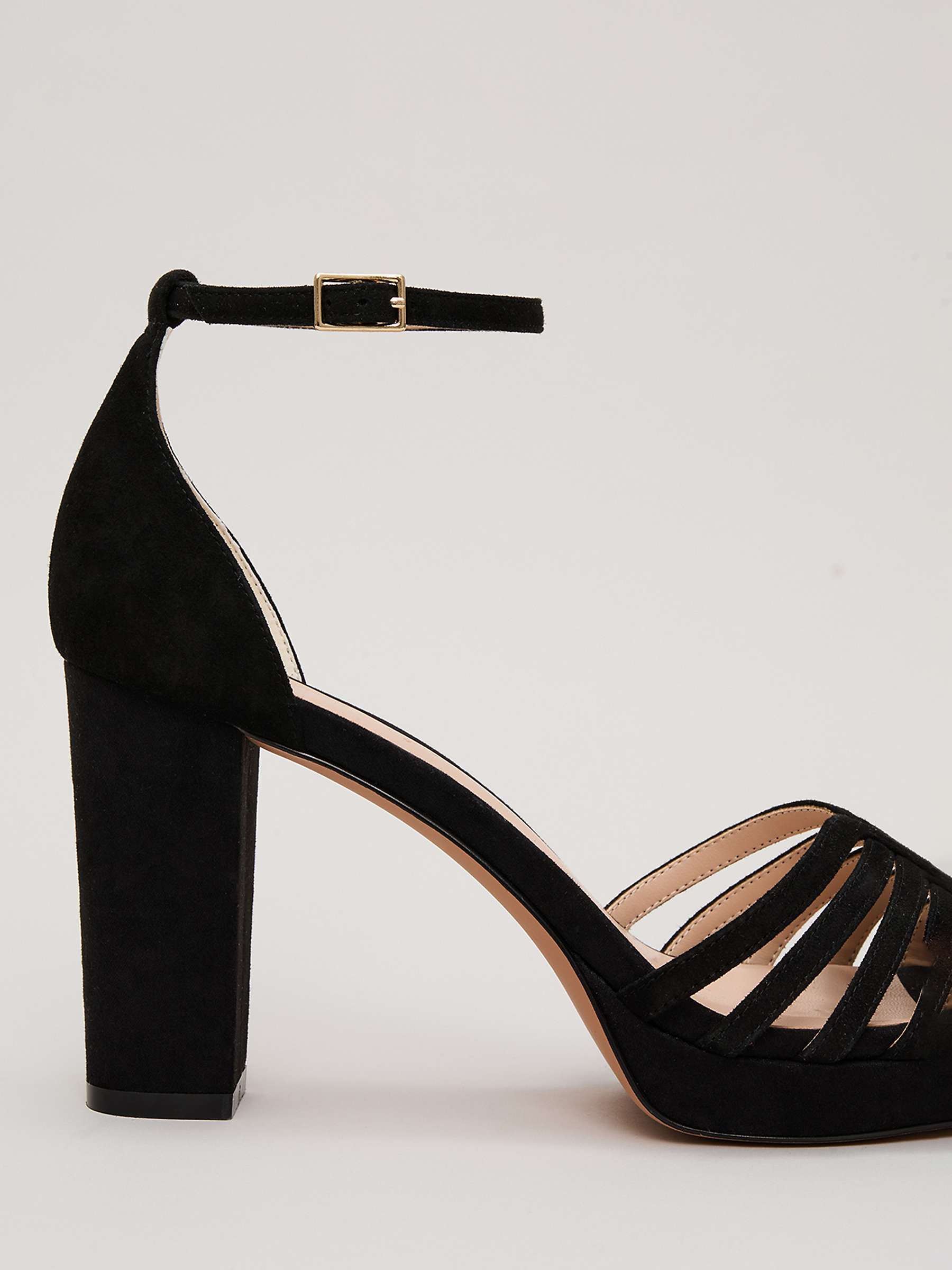 Buy Phase Eight Platform Heel Sandals, Black Online at johnlewis.com