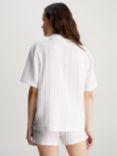 Calvin Klein Textured Short Sleeve Pyjama Shirt, White