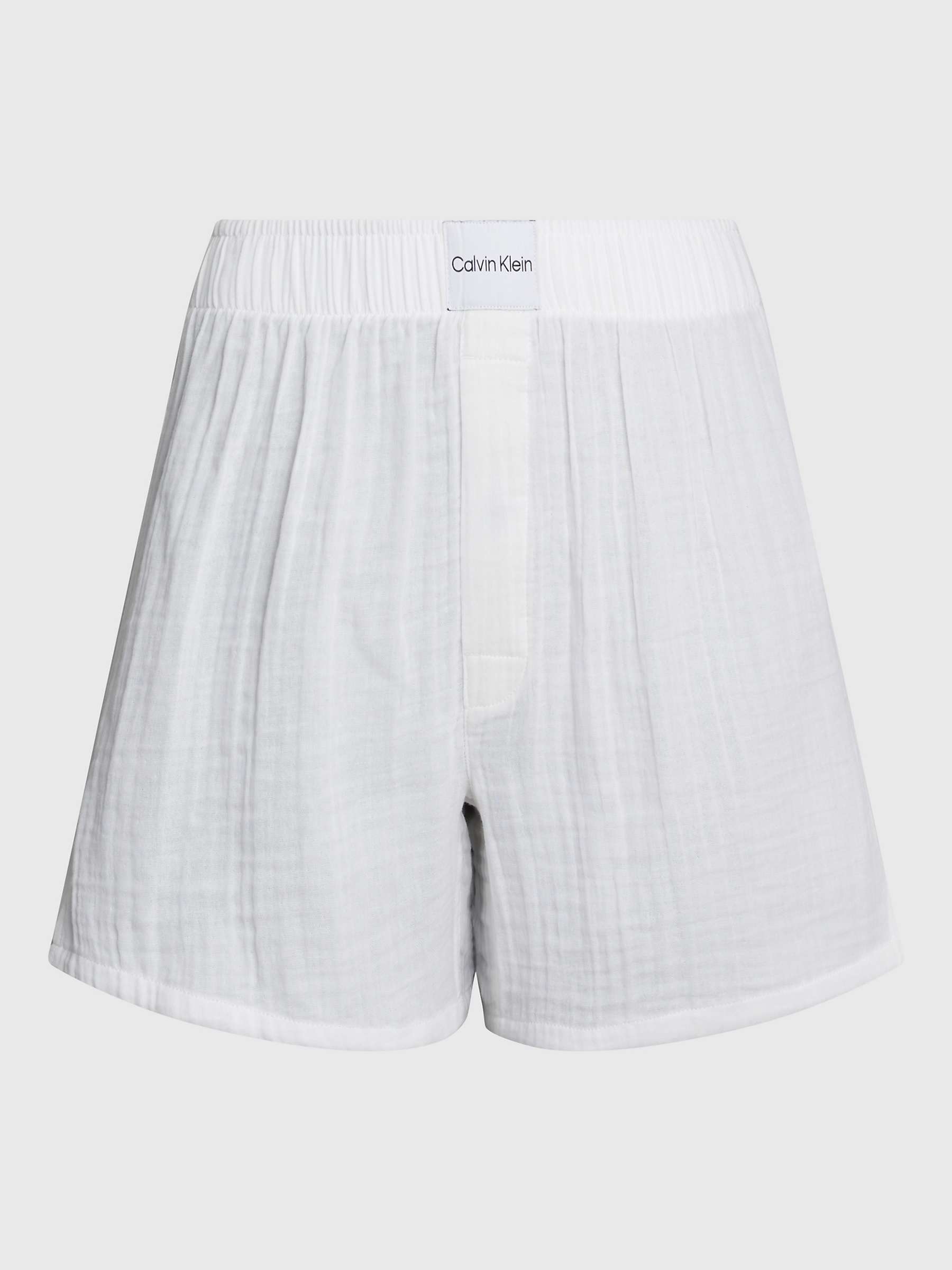 Buy Calvin Klein Boxer Slim Lounge Shorts, White Online at johnlewis.com