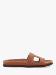 Dune Wide Fit Loupa Leather Sandals, Tan