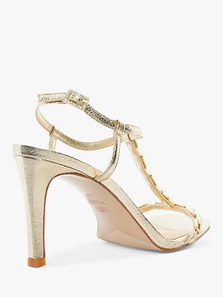 Dune Millionaire Crystal Embellished High Heel Sandals, Gold