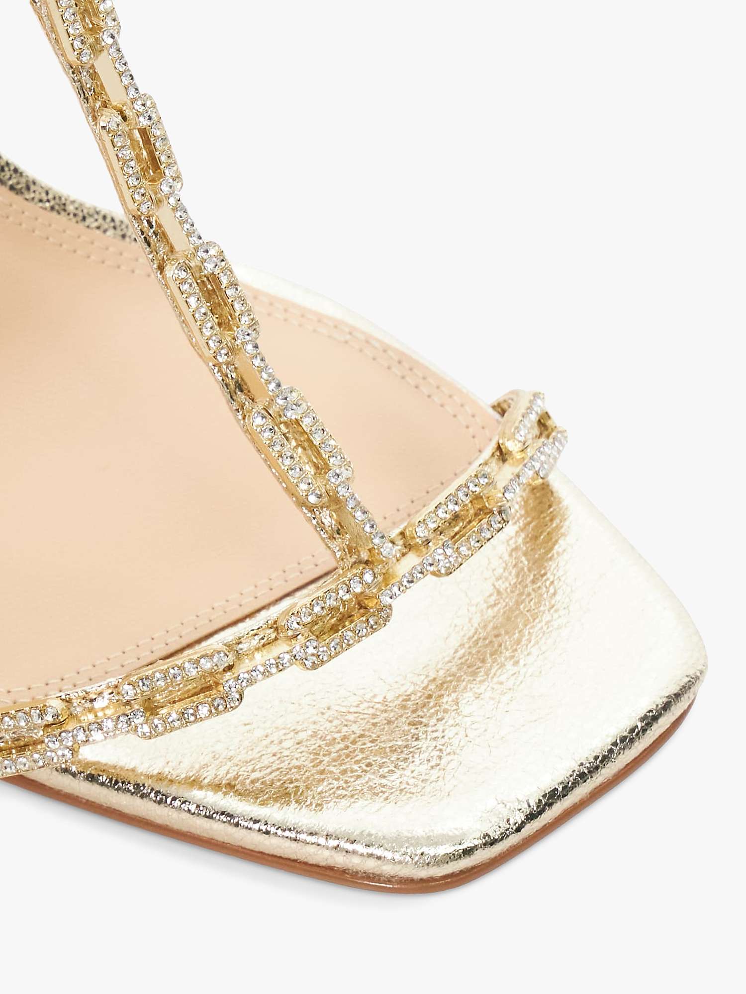 Buy Dune Millionaire Crystal Embellished High Heel Sandals, Gold Online at johnlewis.com