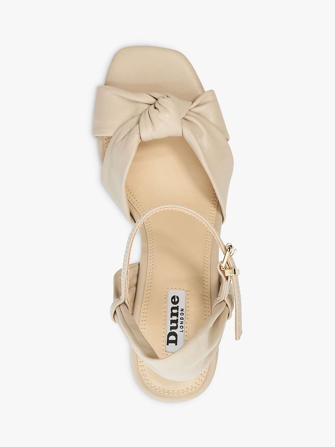Buy Dune Kaino Leather Knotted Wedge Sandals, Ecru Online at johnlewis.com