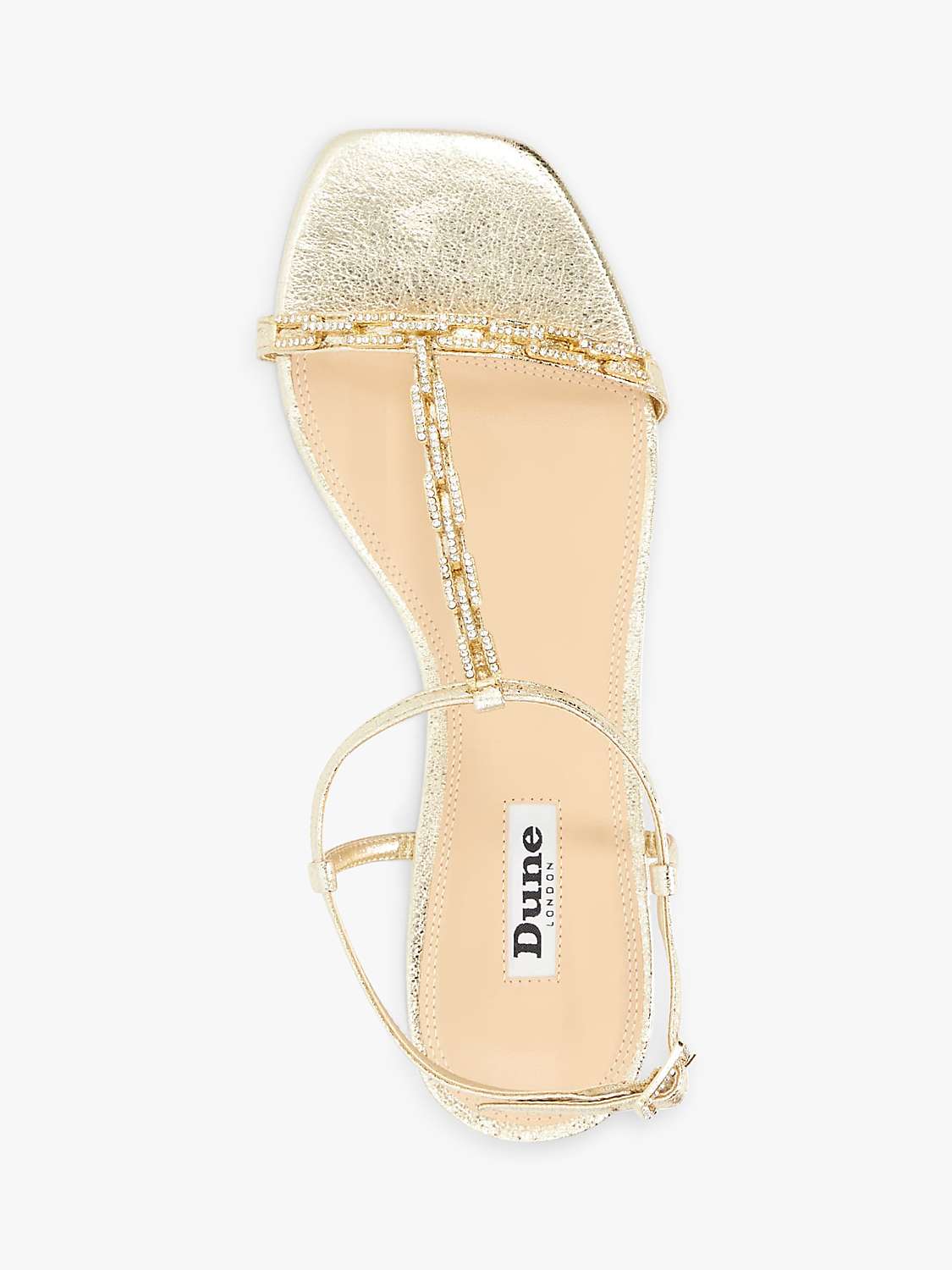 Buy Dune Nourish Fabric Flat Sandals, Gold Online at johnlewis.com