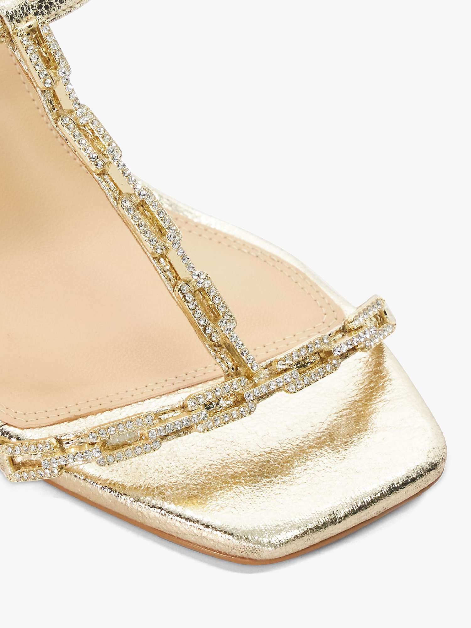 Buy Dune Multimillions Embellished Cork Wedge Sandals, Gold Online at johnlewis.com