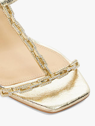Dune Multimillions Embellished Cork Wedge Sandals, Gold