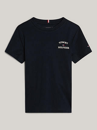 Tommy Hilfiger Kids' Adaptive Chest Logo Cotton T-Shirt