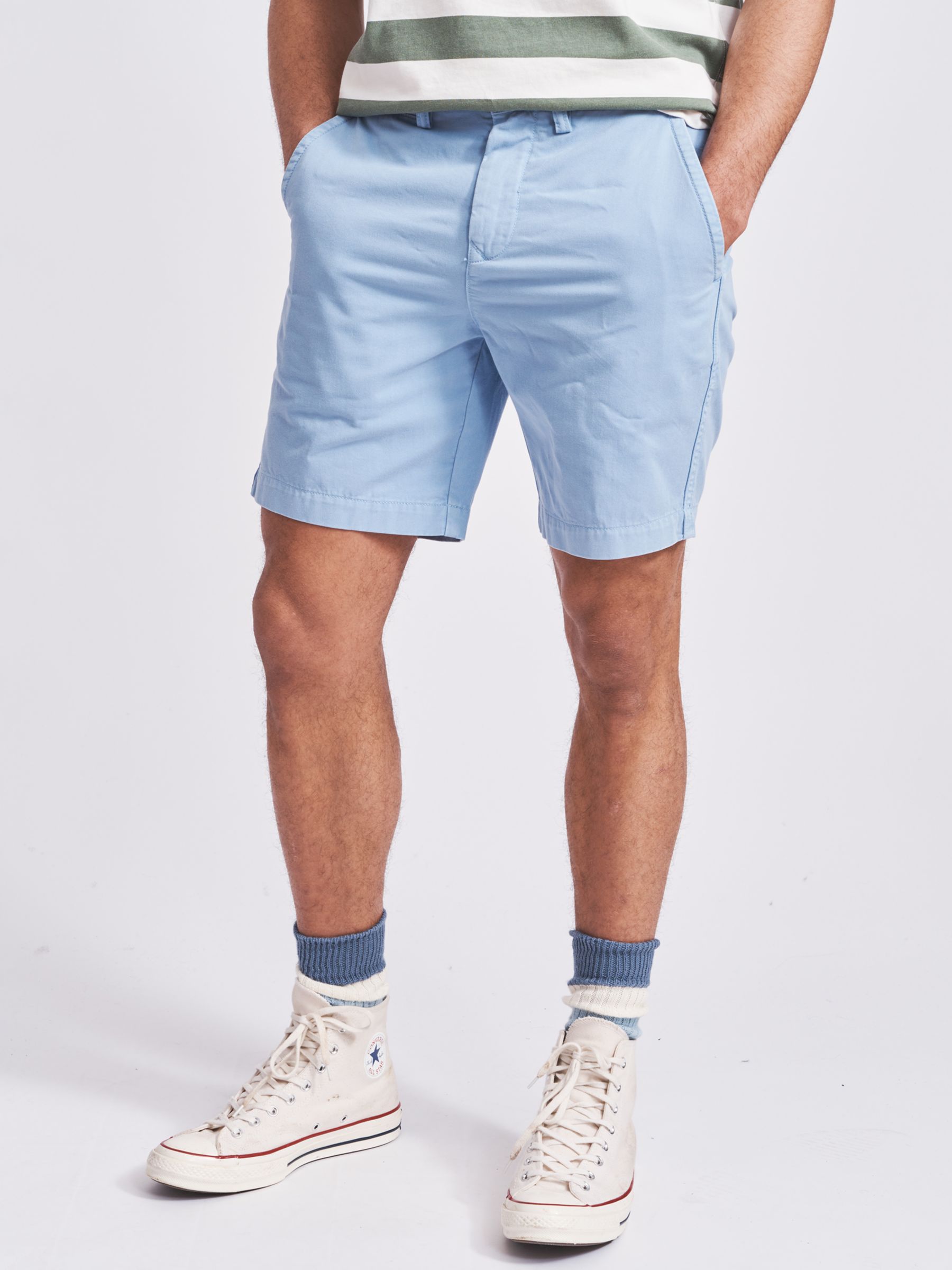 Aubin Stamford Chino Shorts, Blue, 30R