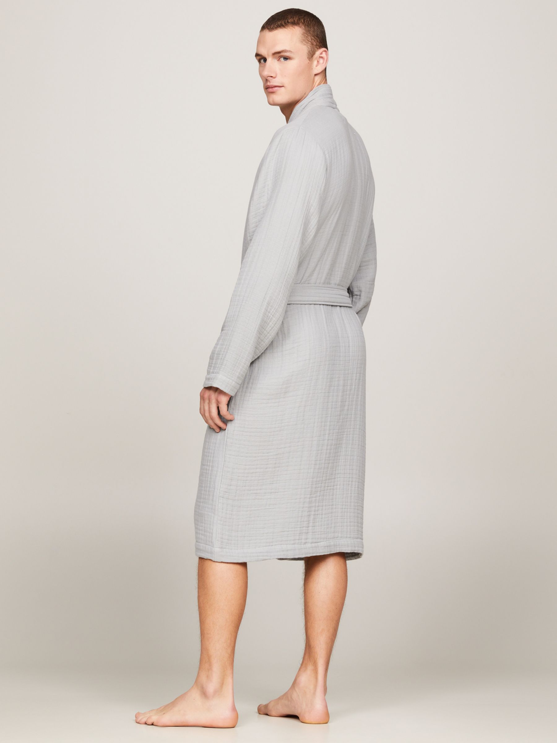 Buy Tommy Hilfiger Woven Robe, Antique Silver Online at johnlewis.com