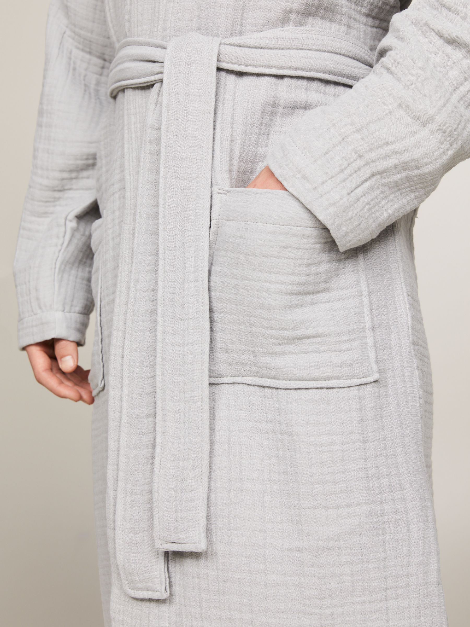Buy Tommy Hilfiger Woven Robe, Antique Silver Online at johnlewis.com