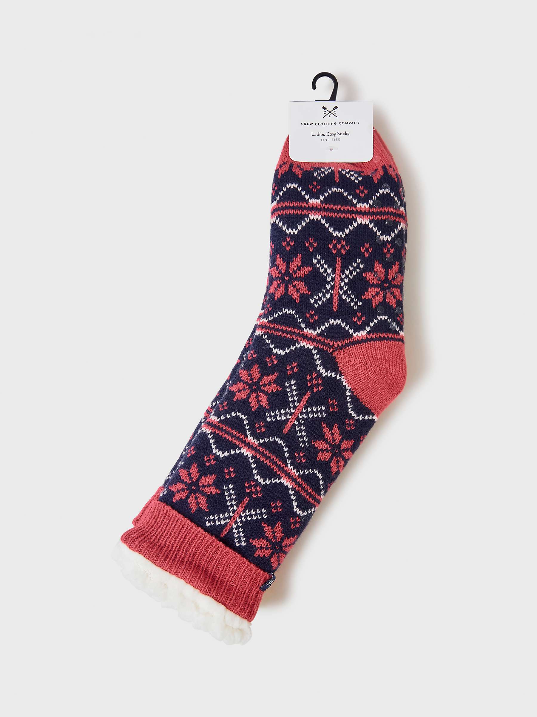 Buy Crew Clothing Fair Isle Bed Socks, Navy Blue, One Size Online at johnlewis.com