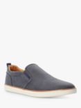 Dune Totals Perforated Slip On Trainers, Navy-synthetic
