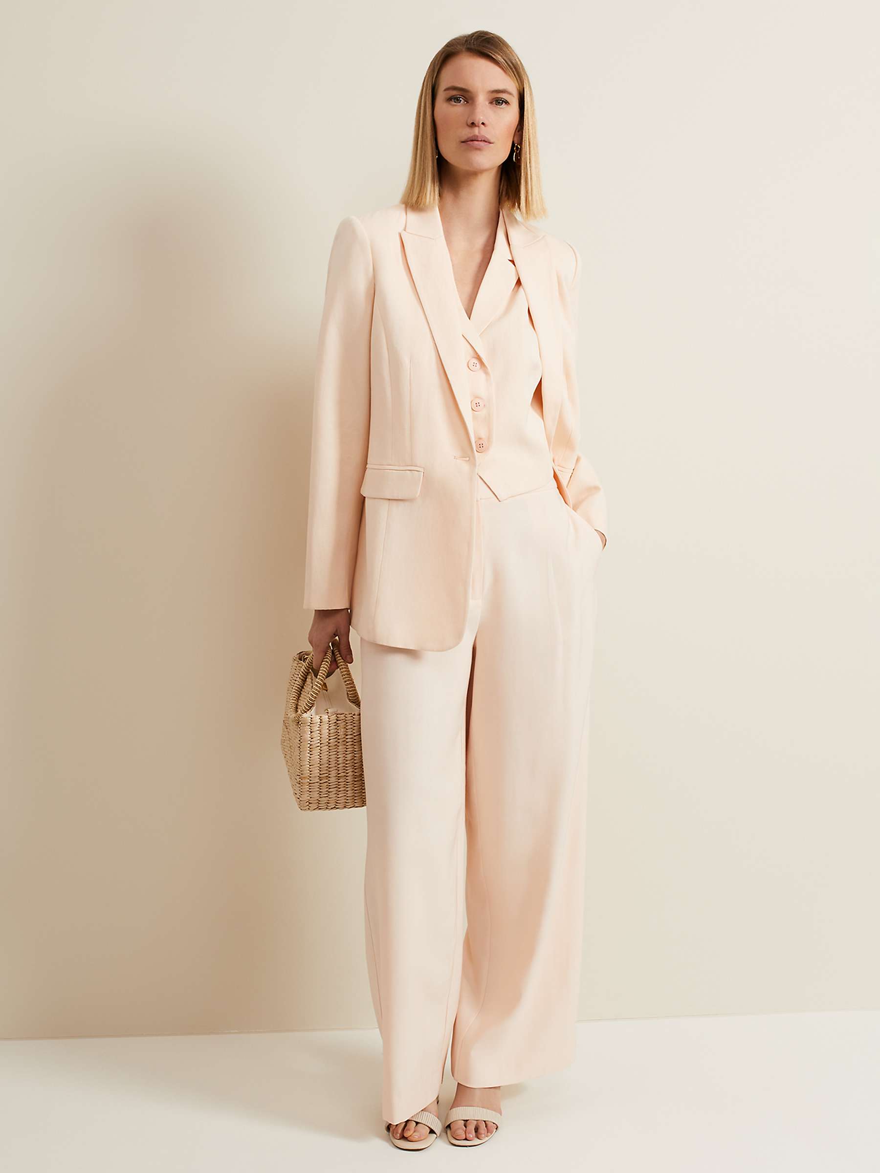 Buy Phase Eight Bianca Suit Jacket, Soft Peach Online at johnlewis.com