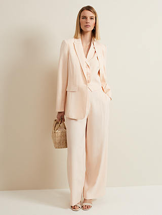 Phase Eight Bianca Suit Jacket, Soft Peach