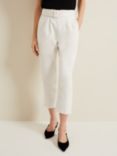 Phase Eight Gaia Tailored Cropped Trousers, Ivory, Ivory