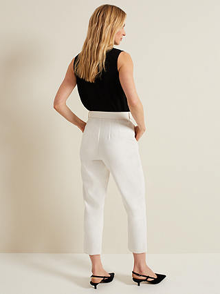 Phase Eight Gaia Tailored Cropped Trousers, Ivory