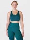 Sweaty Betty Silhouette Sculpt Seamless Sports Bra, Reef Teal Blue