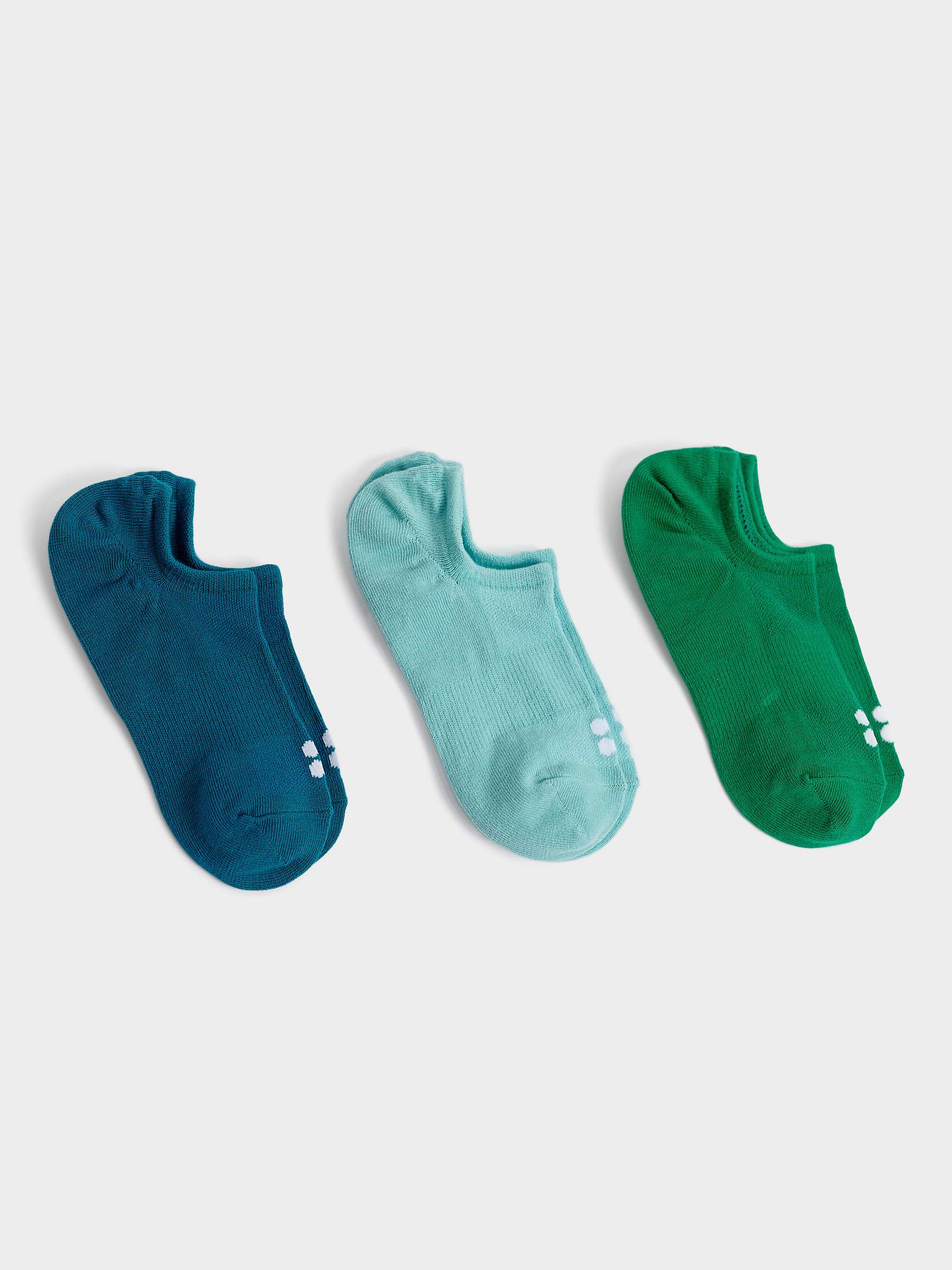 Sweaty Betty No Show Organic Cotton Blend Training Socks, Pack of 3,  Electro Green at John Lewis & Partners
