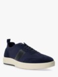 Dune Trailing Knitted Fabric Trainers, Navy-fabric