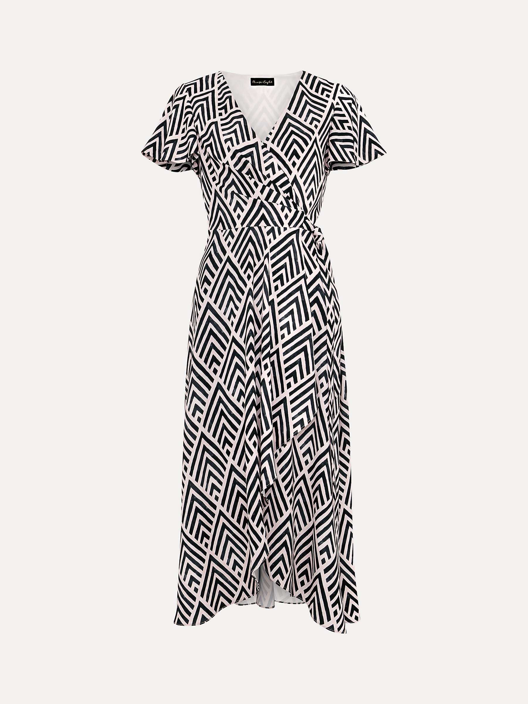 Buy Phase Eight Julissa Geometric Print Midi Wrap Dress, Black/Multi Online at johnlewis.com