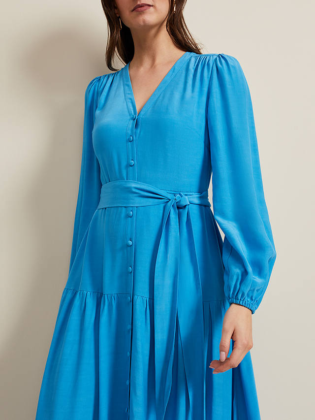 Phase Eight Tori Tiered Maxi Dress, Blue