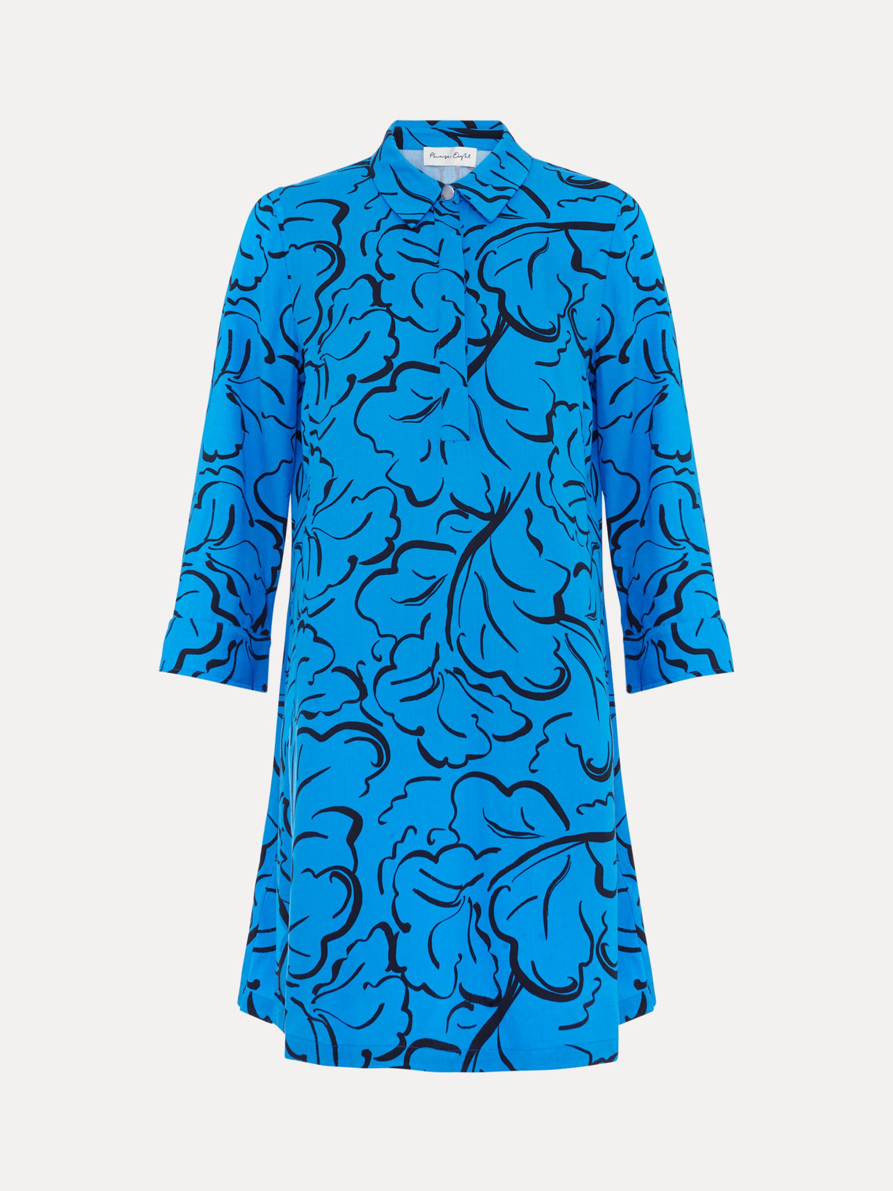 Phase Eight Marina Leaf Tunic Dress, Blue at John Lewis & Partners