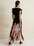 Phase Eight Collection 8 Isla Pleated Maxi Dress, Black/Multi, Black/Multi