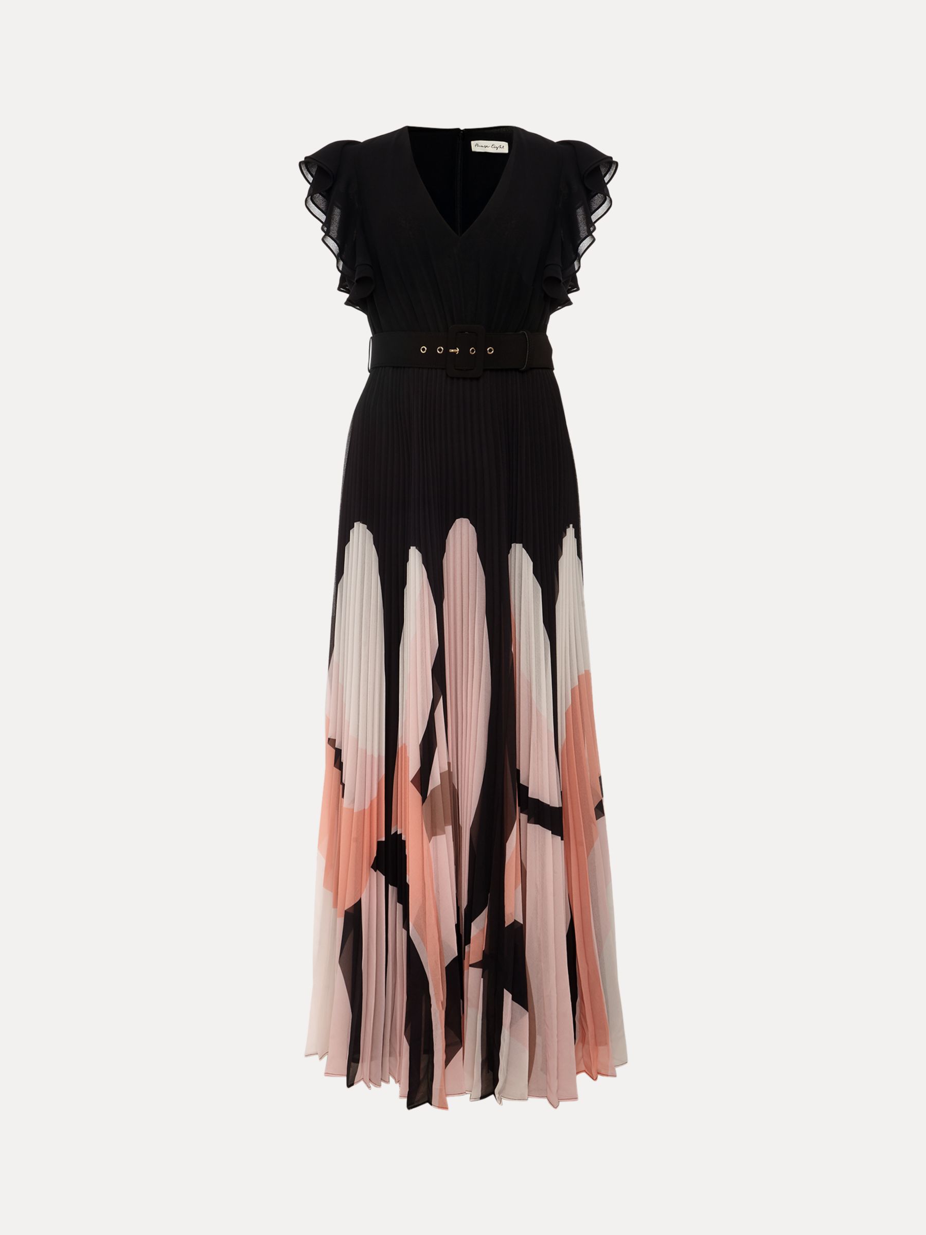 Buy Phase Eight Collection 8 Isla Pleated Maxi Dress, Black/Multi Online at johnlewis.com