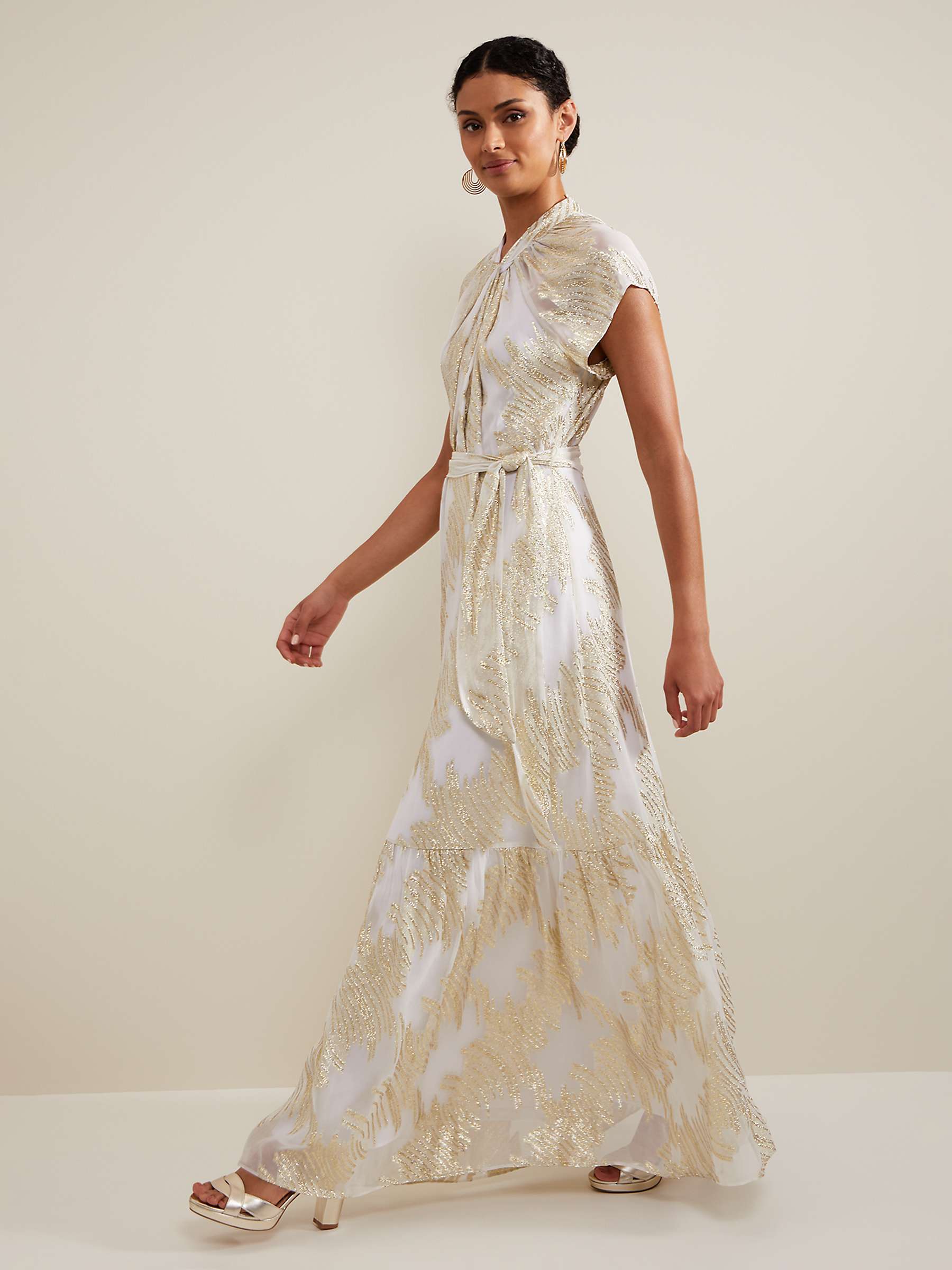 Buy Phase Eight Kerena Shimmer Maxi Dress, Multi Online at johnlewis.com