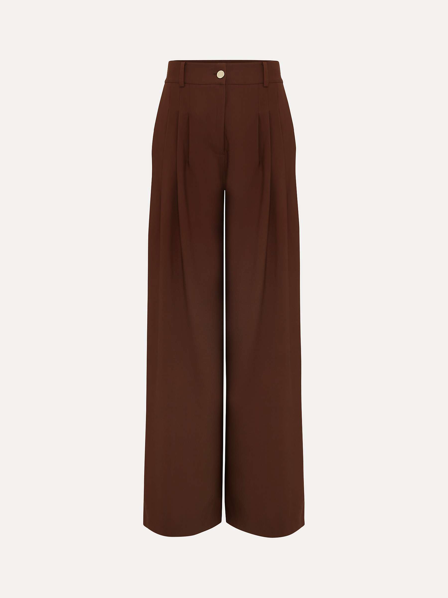 Buy Phase Eight Indiyah Wide Leg Trousers, Brown Online at johnlewis.com