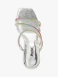 Dune Miri Crystal Cork Wedge Sandals, Silver/Multi