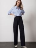 Mint Velvet Tailored Cargo Trousers, Navy, Navy