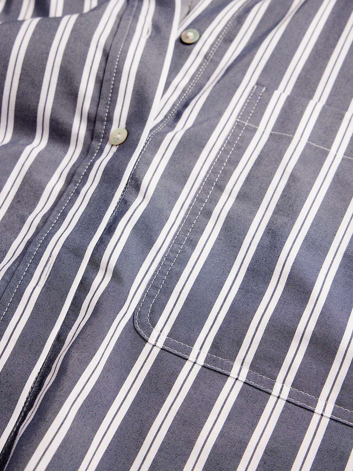 Buy Mint Velvet Cropped Striped Shirt, Dark Grey Online at johnlewis.com