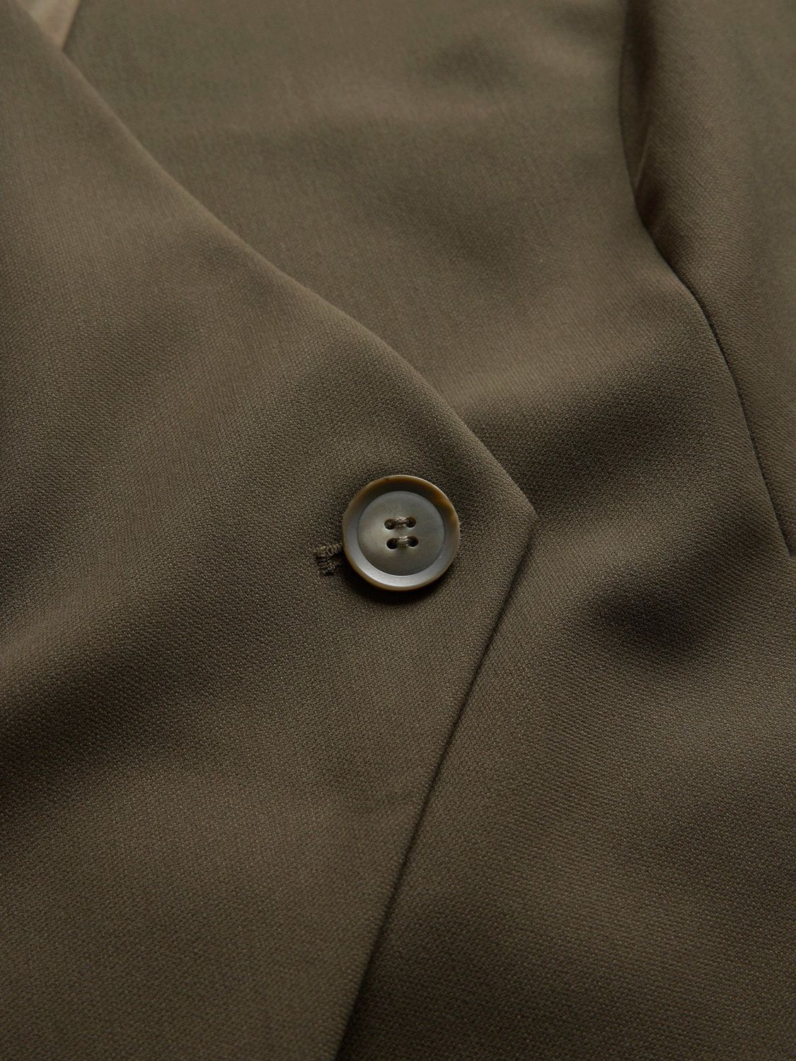 Mint Velvet Asymmetric Waistcoat, Khaki, 18