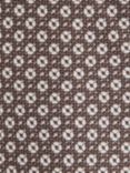 Reiss Croce Small Medallion Print Silk Tie, Brown Melange