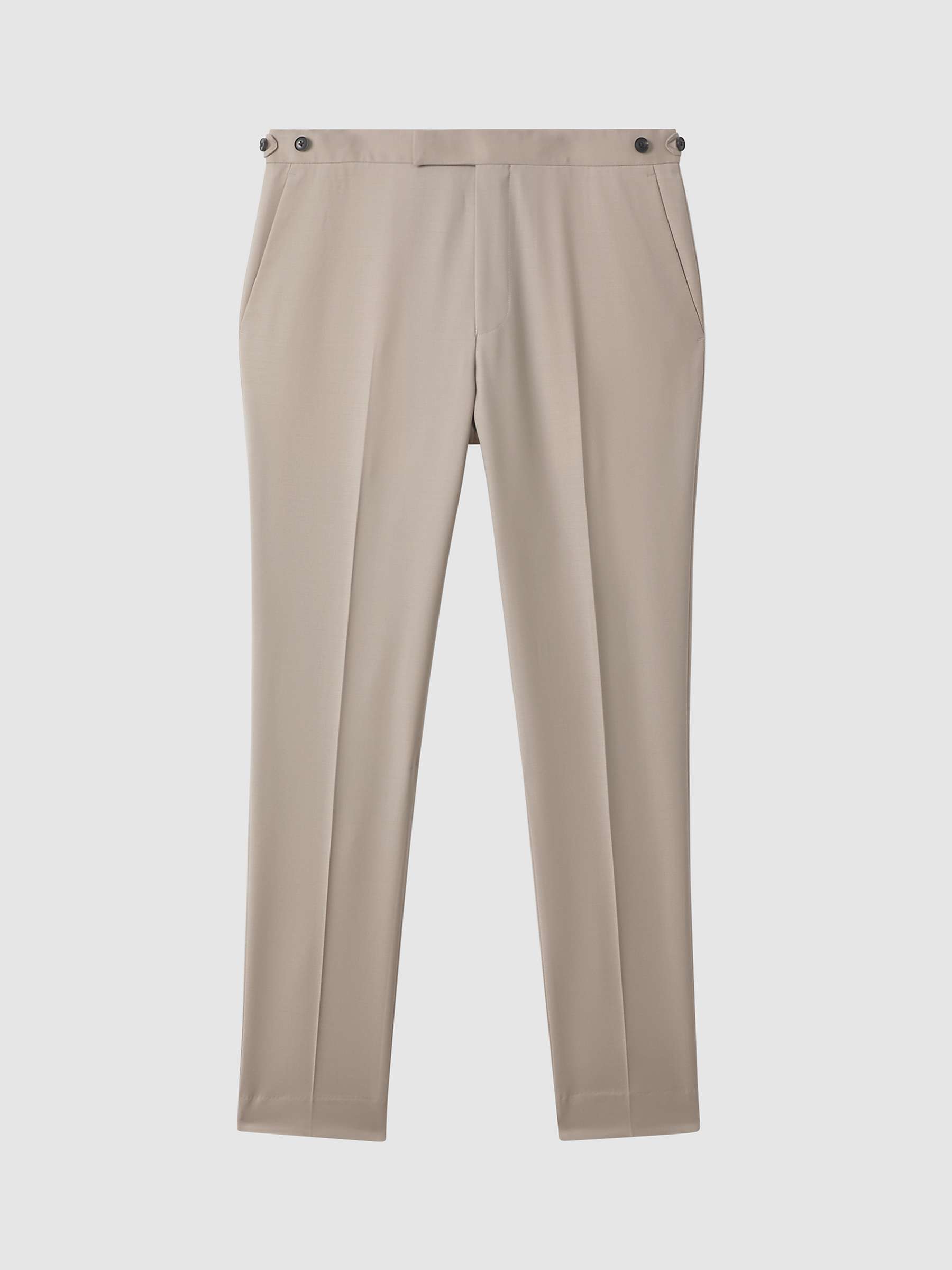 Buy Reiss Dillon Plain Wool Blend Trousers, Stone Online at johnlewis.com