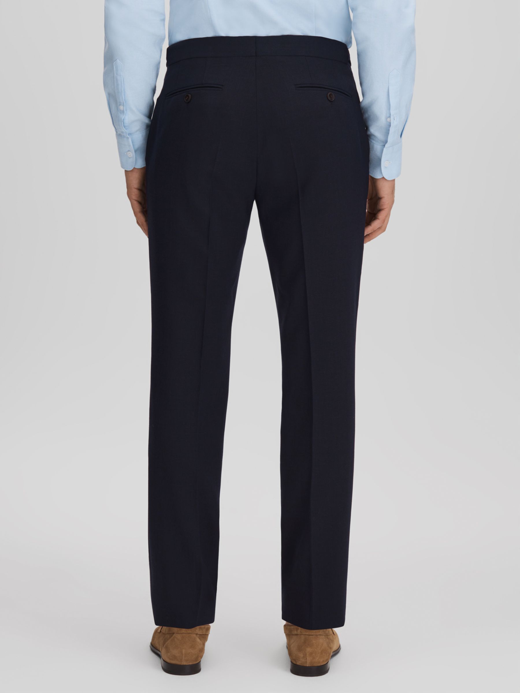 Buy Reiss Belmont Textured Trousers, Navy Online at johnlewis.com