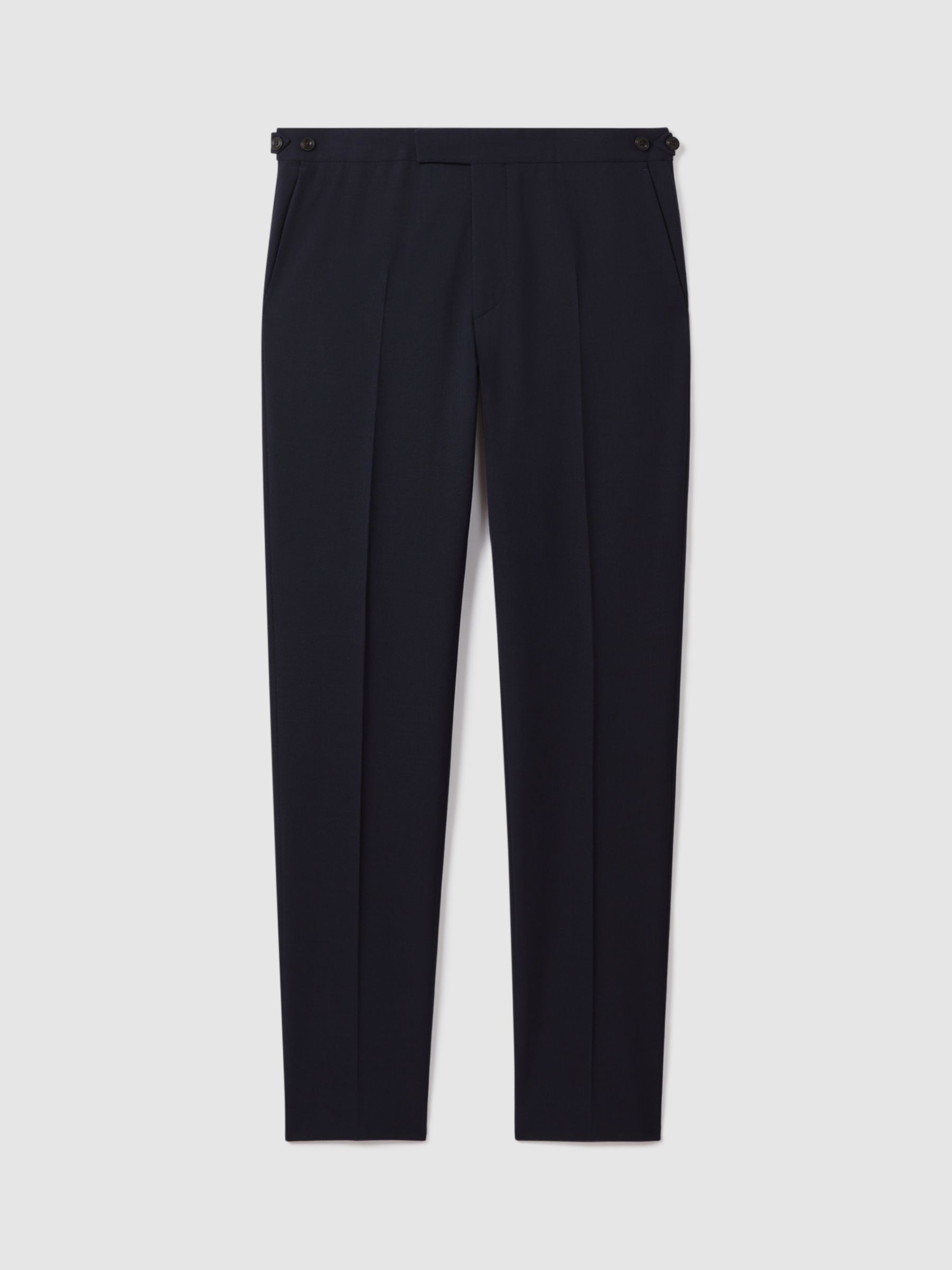 Reiss Belmont Textured Trousers, Navy, 38R