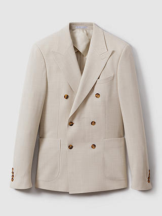 Reiss Belmont Wool Blend Suit Jacket, Stone