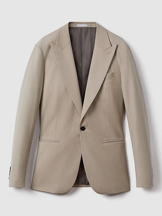 Reiss Dillon Tailored Fit Wool Blend Suit Jacket, Stone