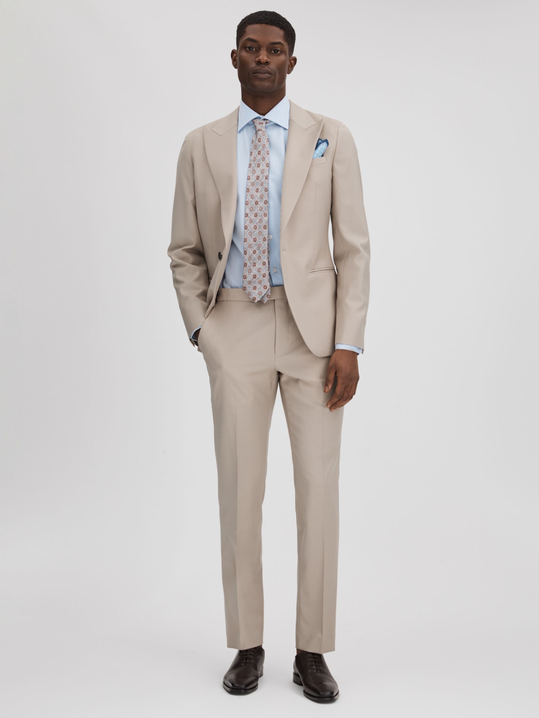 Buy Reiss Dillon Tailored Fit Wool Blend Suit Jacket, Stone Online at johnlewis.com