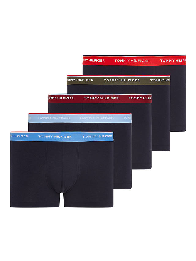 Tommy Hilfiger Stretchy Trunks, Pack of 5, Navy/Multi